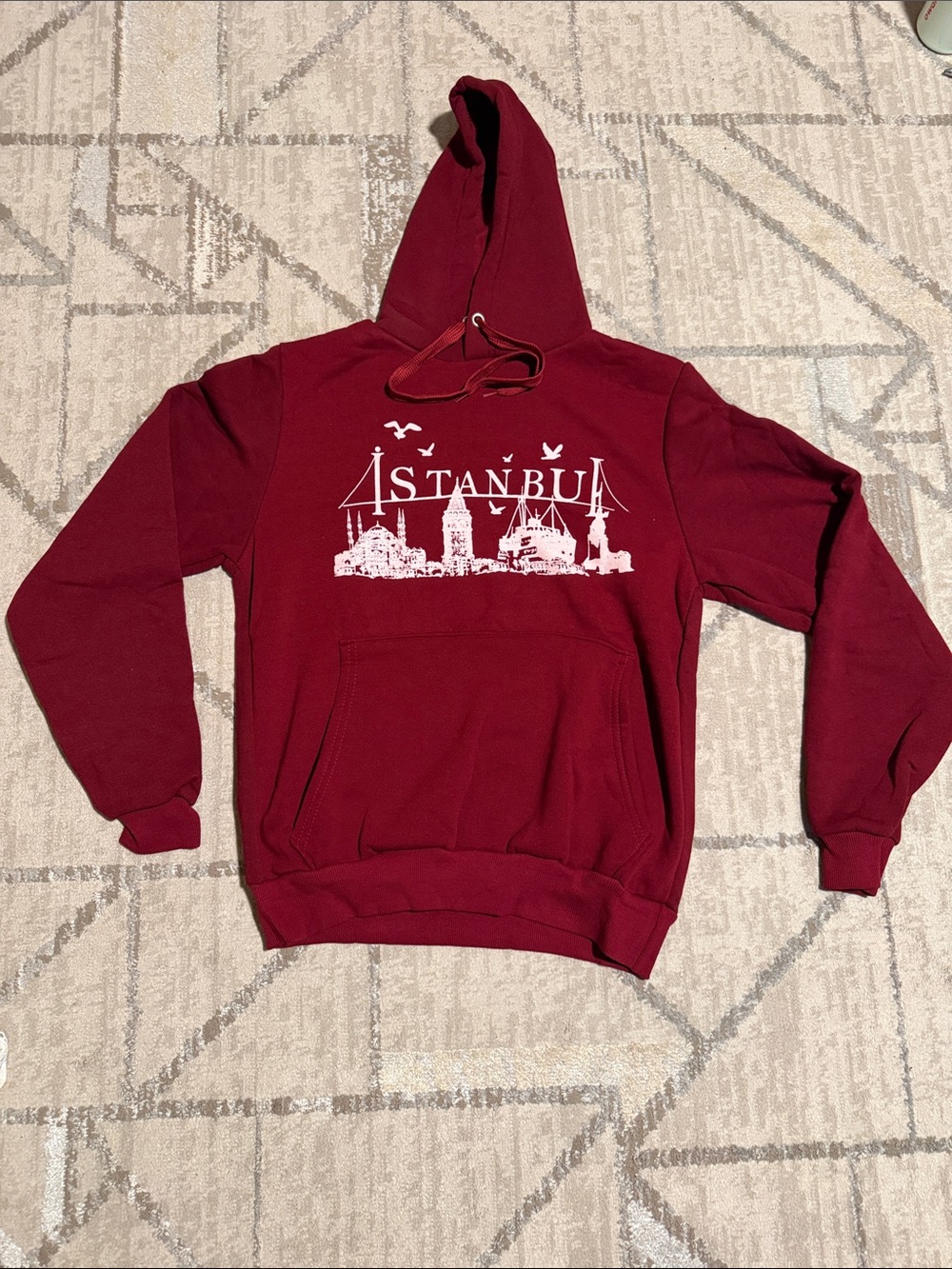 Istanbul Graphic Hooded Sweatshirt - Burgundy